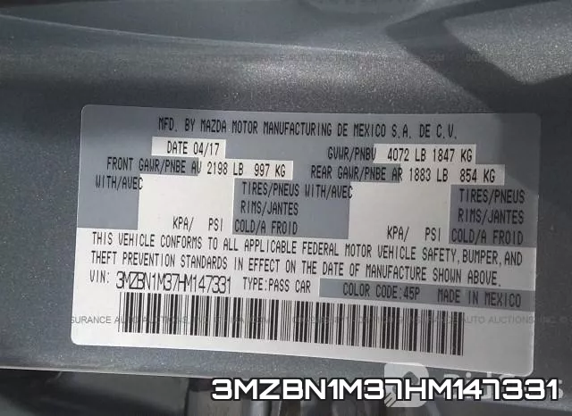 3MZBN1M37HM147331 фото 10