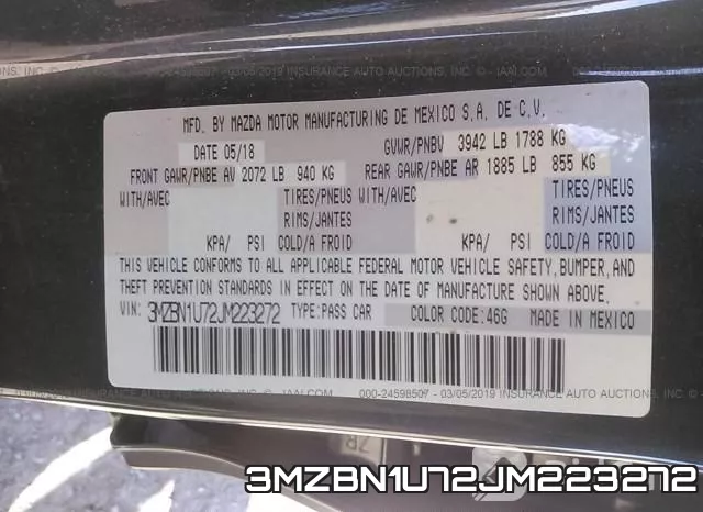 3MZBN1U72JM223272 фото 10