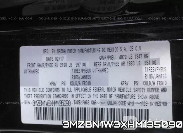 3MZBN1W3XHM135090 фото 10
