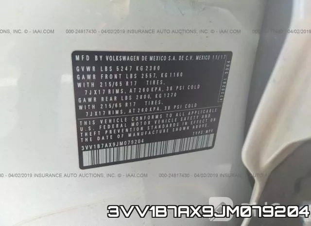 3VV1B7AX9JM079204 фото 10