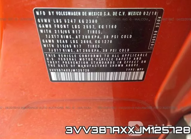 3VV3B7AXXJM125728 фото 10