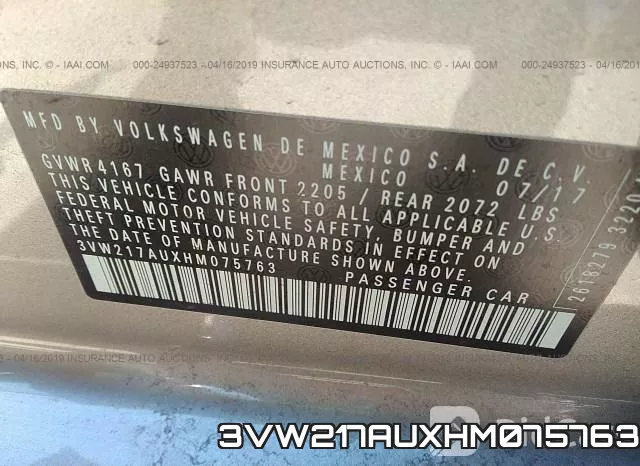 3VW217AUXHM075763 фото 10