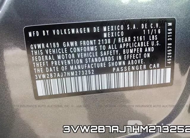3VW2B7AJ7HM273252 фото 10