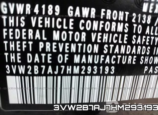 3VW2B7AJ7HM293193 фото 10