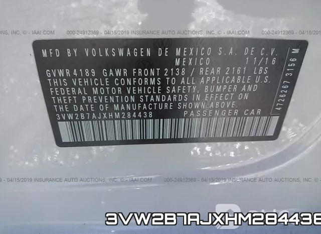 3VW2B7AJXHM284438 фото 10