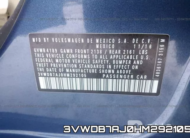 3VWDB7AJ0HM292105 фото 10