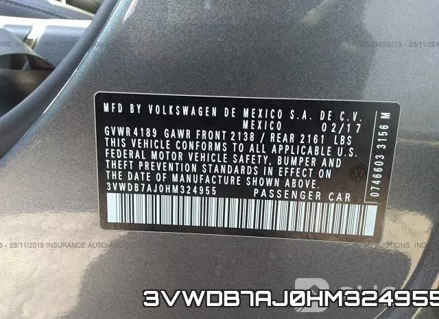3VWDB7AJ0HM324955 фото 10