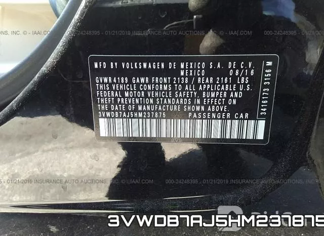 3VWDB7AJ5HM237875 фото 10