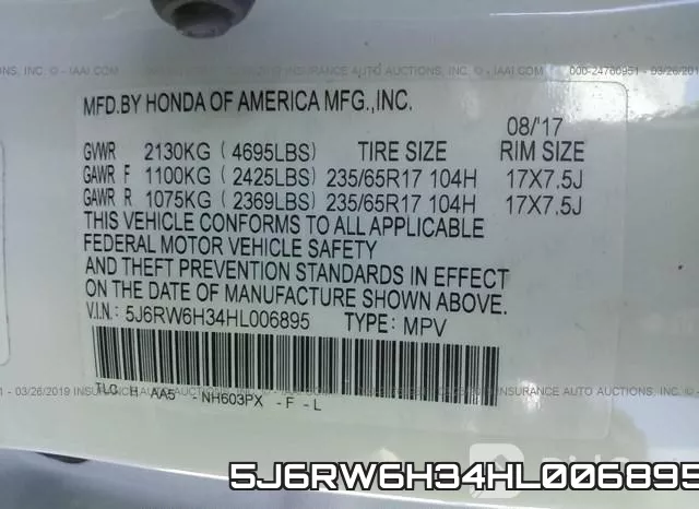 5J6RW6H34HL006895 фото 10