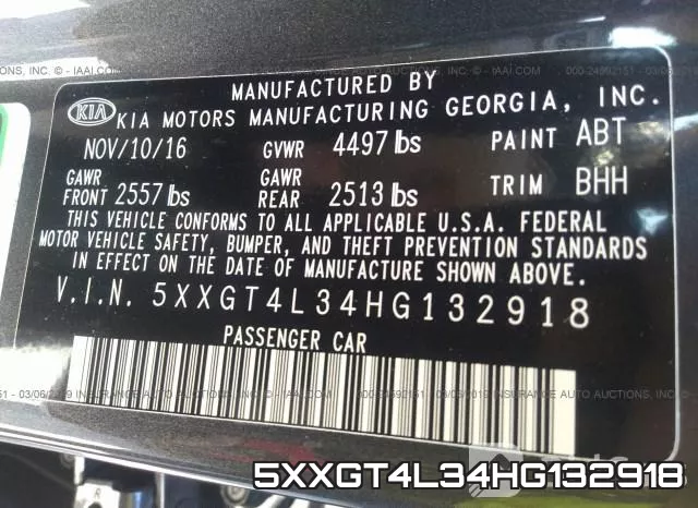 5XXGT4L34HG132918 фото 10