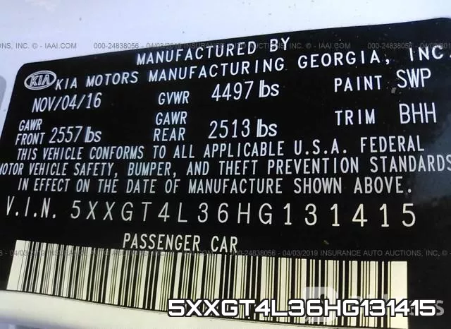 5XXGT4L36HG131415 фото 10
