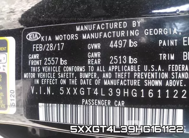5XXGT4L39HG161122 фото 10