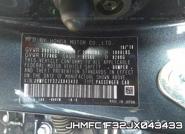 JHMFC1F32JX043433 фото 10