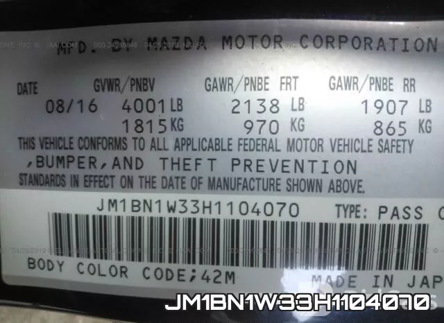 JM1BN1W33H1104070 фото 10