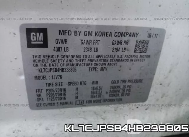 KL7CJPSB4HB238805 фото 10