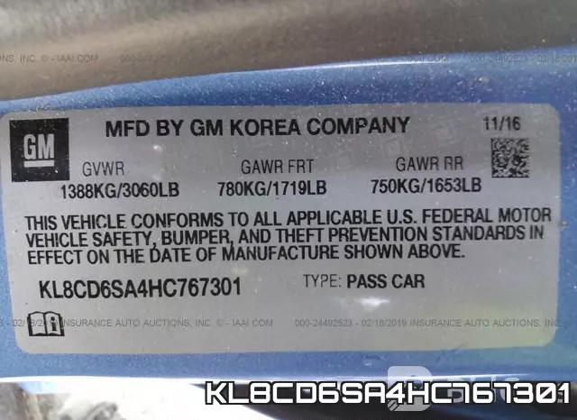 KL8CD6SA4HC767301 фото 10