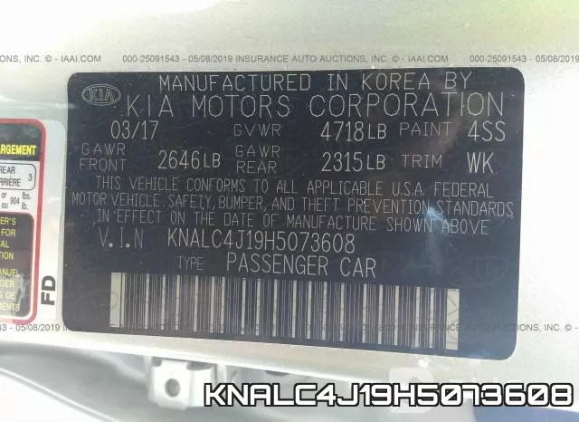 KNALC4J19H5073608 фото 10