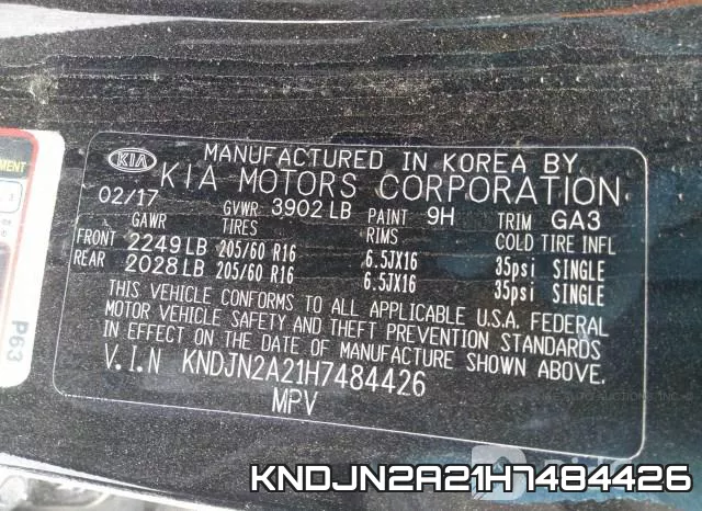 KNDJN2A21H7484426 фото 10