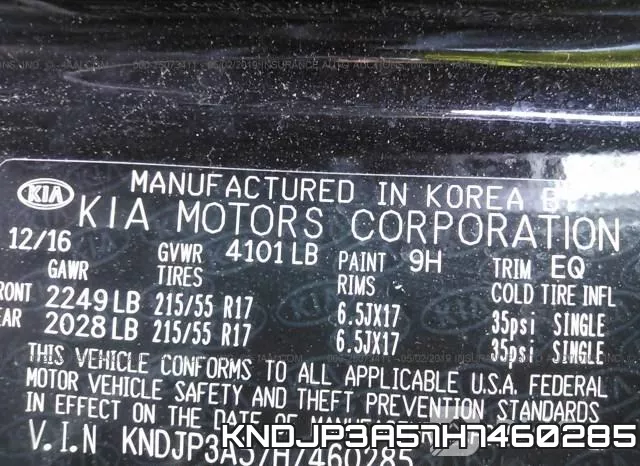 KNDJP3A57H7460285 фото 10