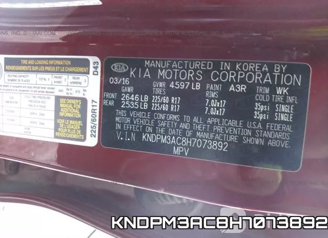 KNDPM3AC8H7073892 фото 10