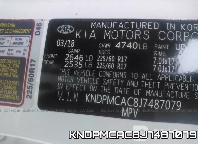 KNDPMCAC8J7487079 фото 10