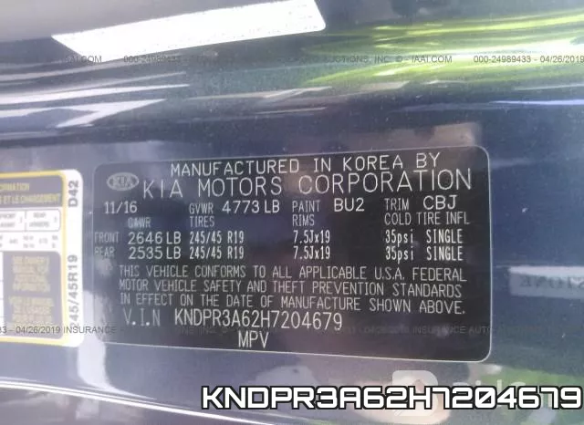 KNDPR3A62H7204679 фото 10