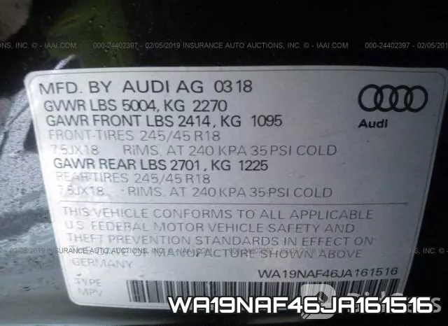 WA19NAF46JA161516 фото 10