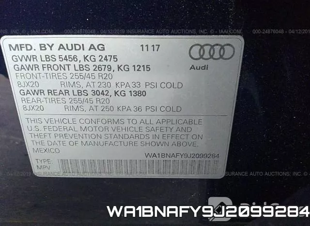 WA1BNAFY9J2099284 фото 10