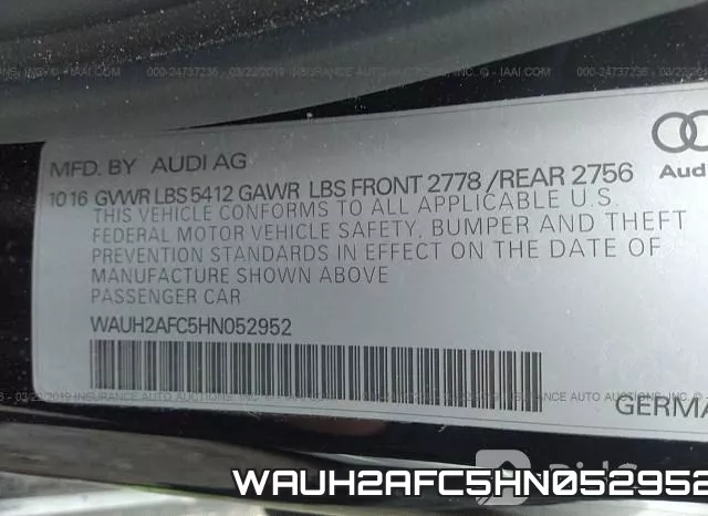 WAUH2AFC5HN052952 фото 10