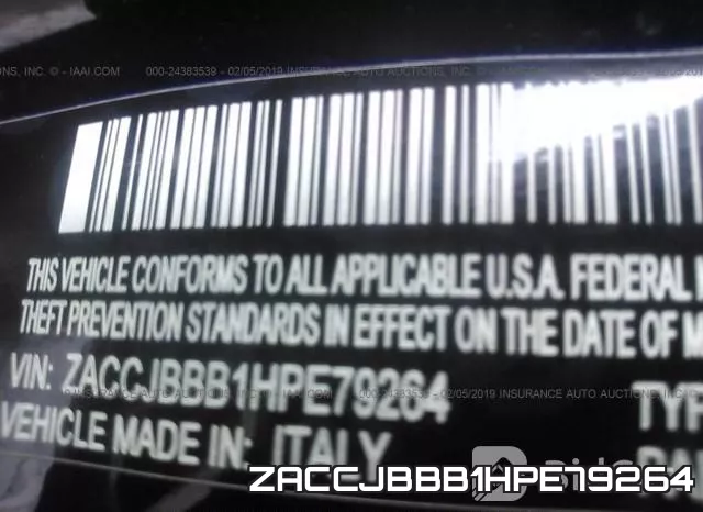 ZACCJBBB1HPE79264 фото 10