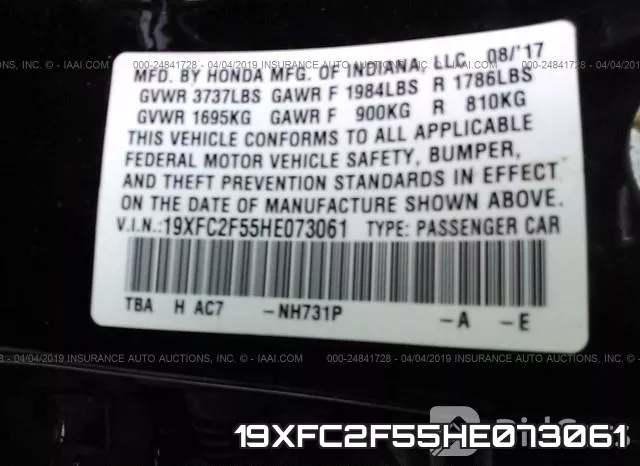 19XFC2F55HE073061 фото 10