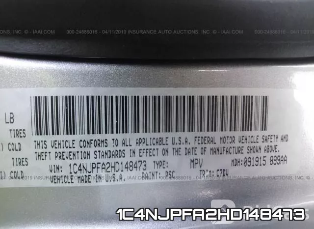 1C4NJPFA2HD148473 фото 10