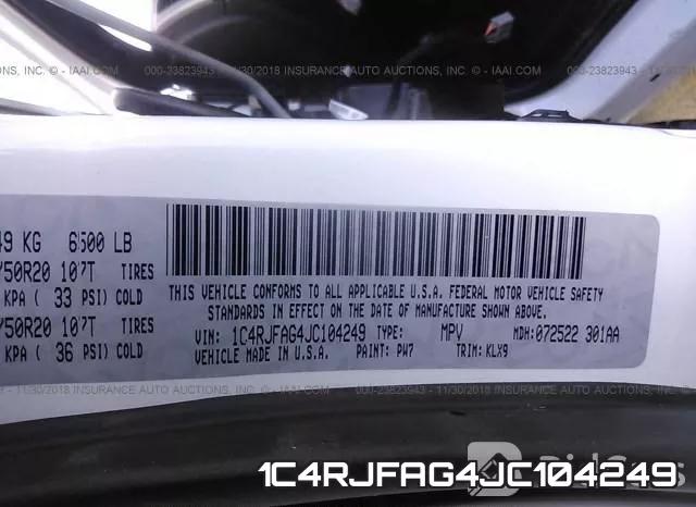 1C4RJFAG4JC104249 фото 10