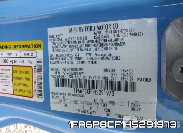 1FA6P8CF1H5291973 фото 10