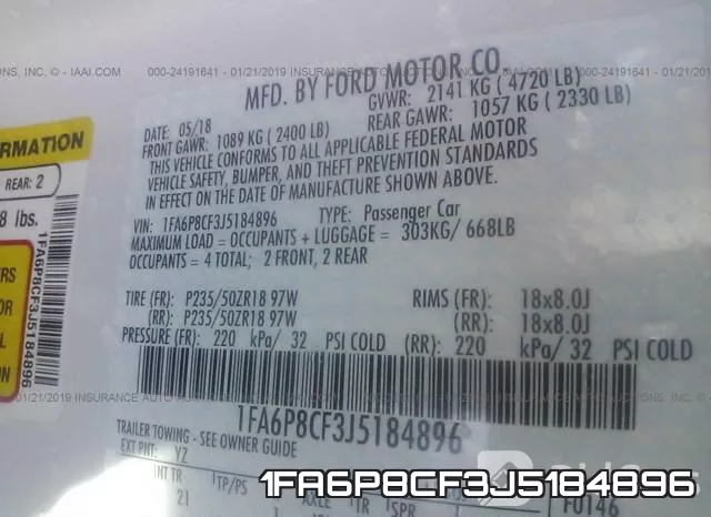 1FA6P8CF3J5184896 фото 10