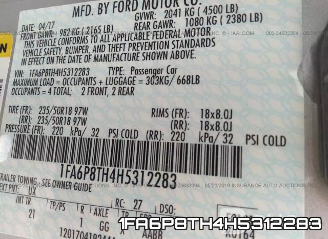 1FA6P8TH4H5312283 фото 10