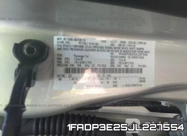 1FADP3E25JL227554 фото 10