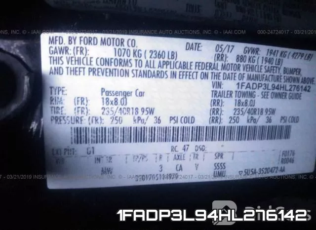 1FADP3L94HL276142 фото 10