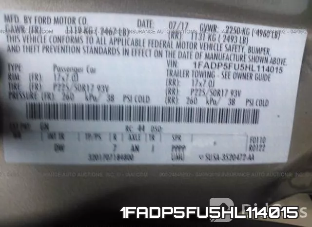 1FADP5FU5HL114015 фото 10