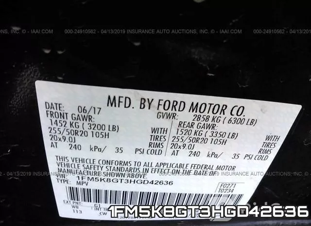 1FM5K8GT3HGD42636 фото 10