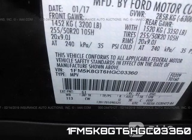 1FM5K8GT6HGC03360 фото 10