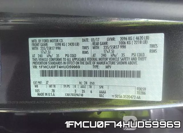 1FMCU0F74HUD59969 фото 10