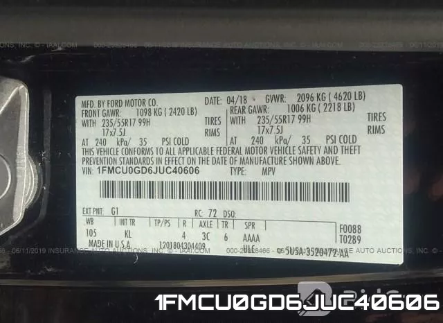 1FMCU0GD6JUC40606 фото 10