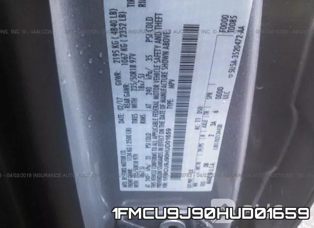 1FMCU9J90HUD01659 фото 10