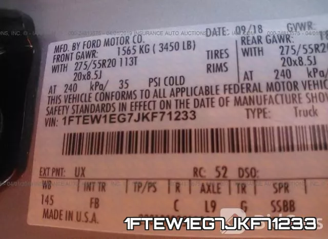 1FTEW1EG7JKF71233 фото 10