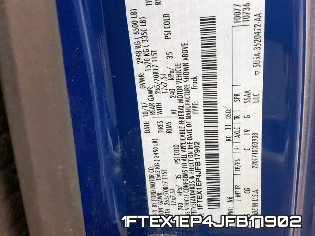 1FTEX1EP4JFB17902 фото 2