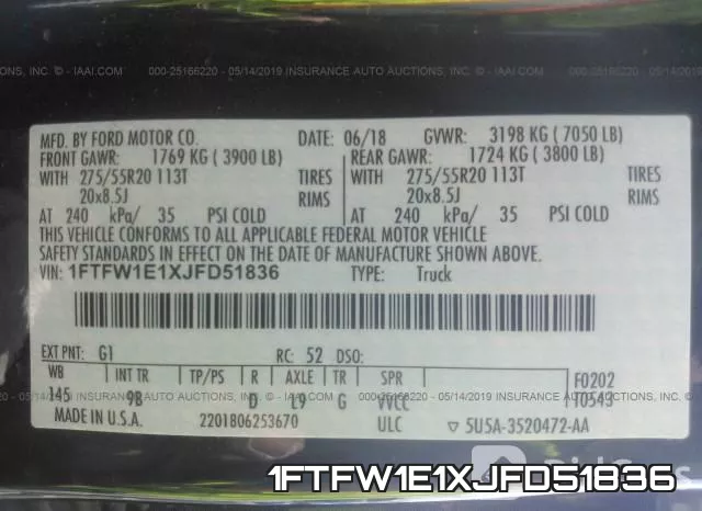 1FTFW1E1XJFD51836 фото 10