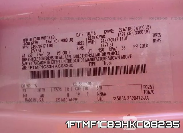 1FTMF1C83HKC08235 фото 10