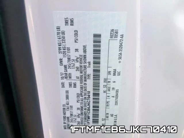 1FTMF1CB6JKC70410 фото 2