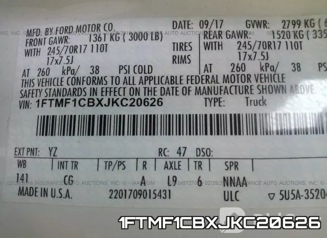 1FTMF1CBXJKC20626 фото 10